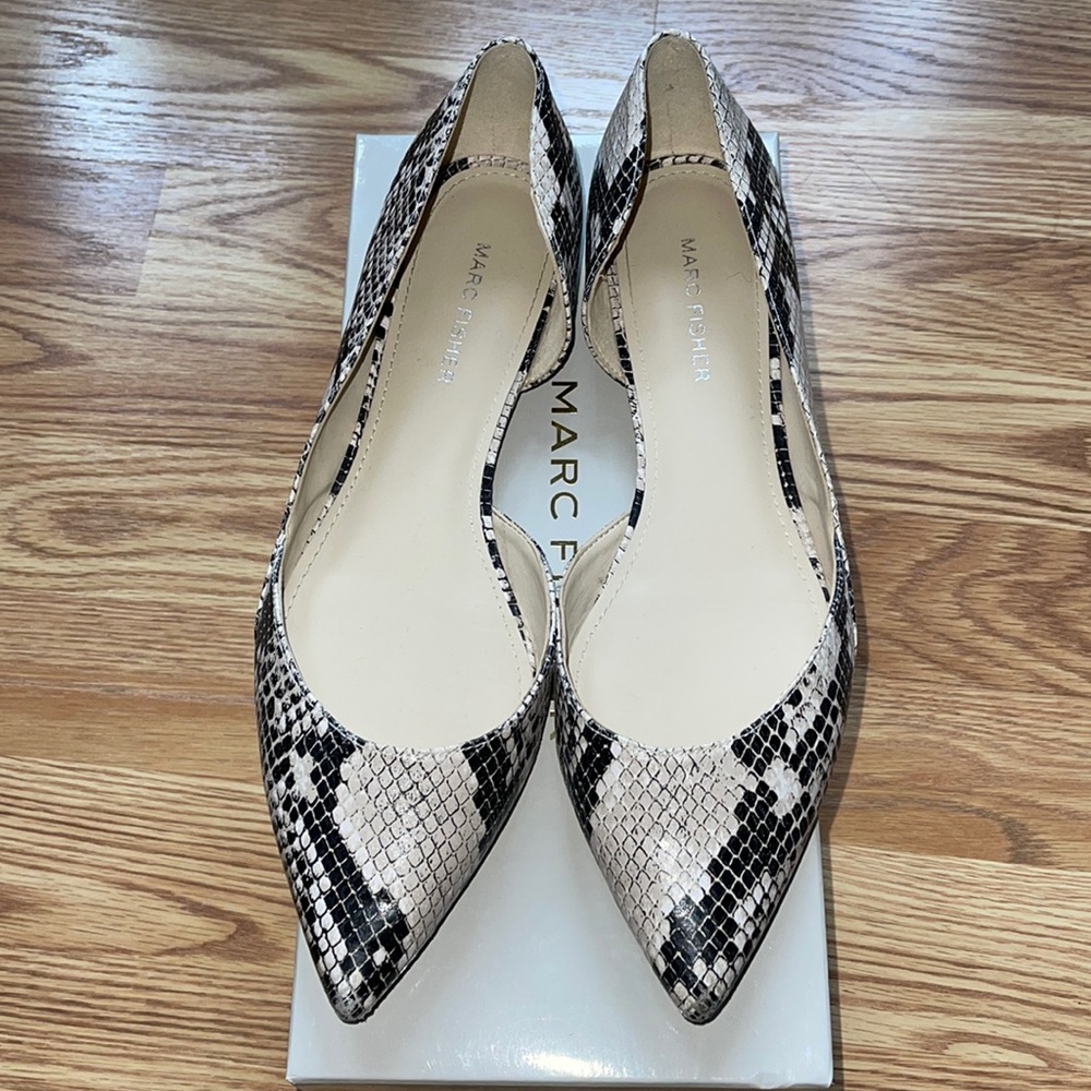 Marc Fisher Snake Skin Mules